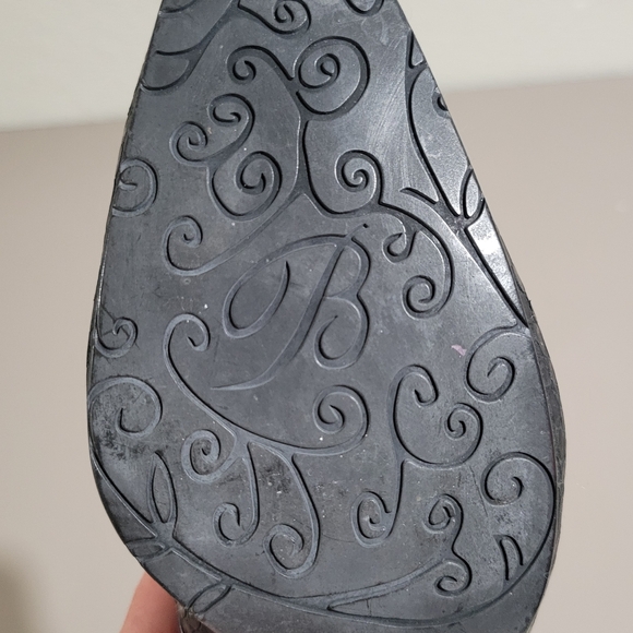 Brighton Ravish Snake Embossed Mules Black Size 6M Minor Wear Embellished - Picture 11 of 14